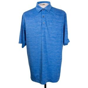 FootJoy Prodry Mens L‎ Heather Blue Golf Polo Shirt